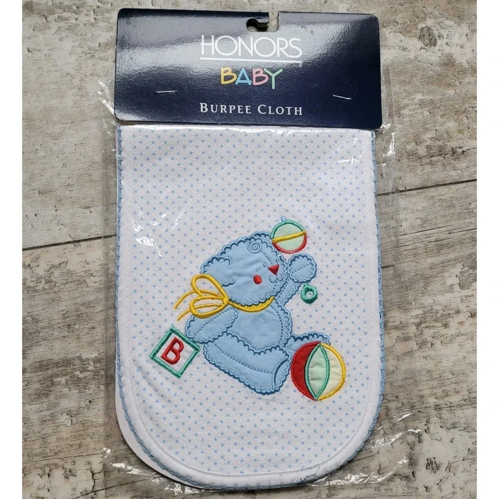 Vintage‎ New Old Stock Baby Boy Bundle - Gerber Onesies, Bunny Towel & Bear Burp